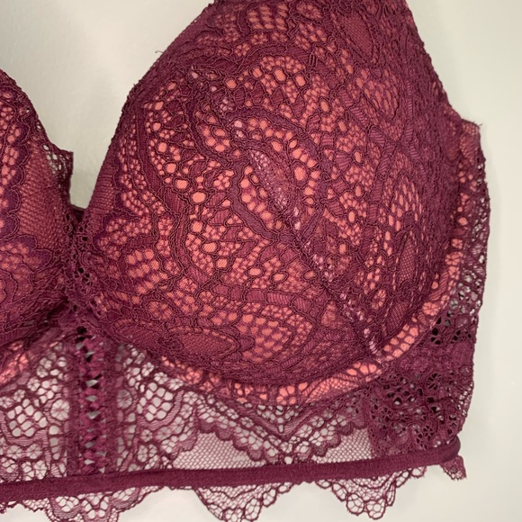 38D Purple Lace Pushup Bra #128 - Picture 2 of 8